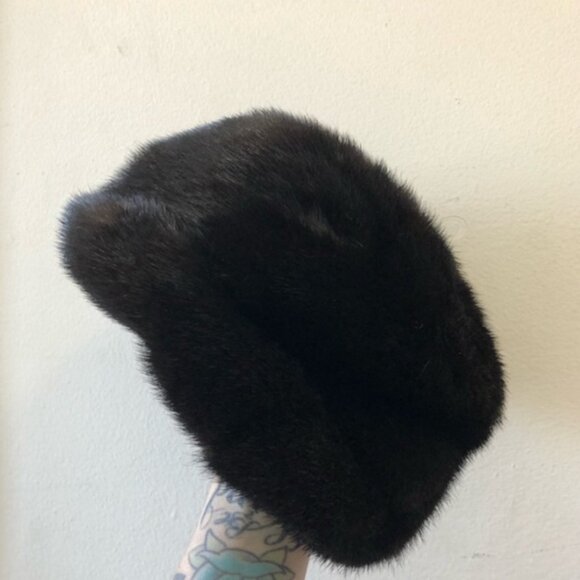 Vintage mink hat and rabbit fur scarf - Picture 2 of 6